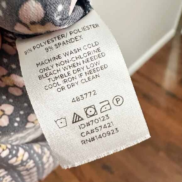 LOFT Plus Mosaic Tie Waist Long Sleeve Shirt Dress Women's Size 18 - Picture 4 of 10